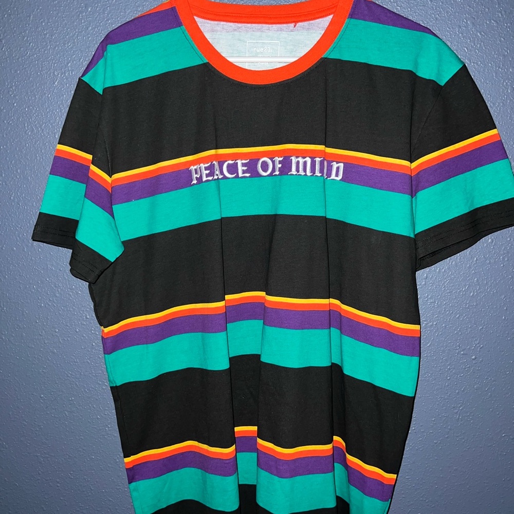 Rue21 Peace Of Mind XL Striped shirt! Very Comfortable, Lightweight & Cool!